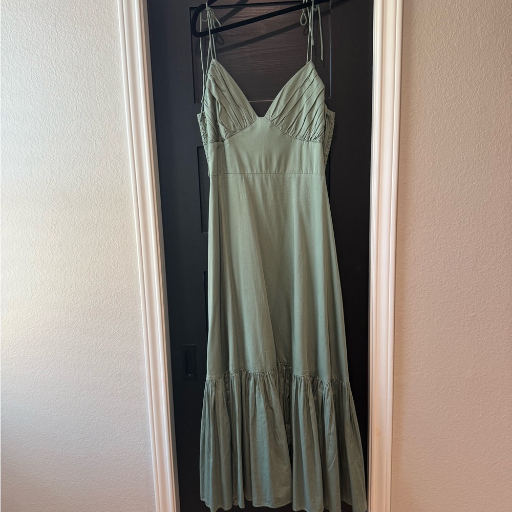 Abercrombie & Fitch Sage Green Maxi Dress